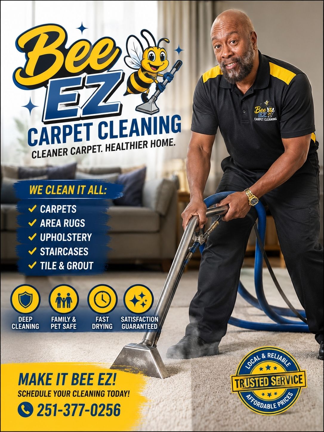 Bee. Ez Carpet Cleaning Services our mission